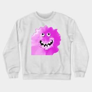 Goofy Jelly Monster Emoji Pixel Smiling Face Crewneck Sweatshirt